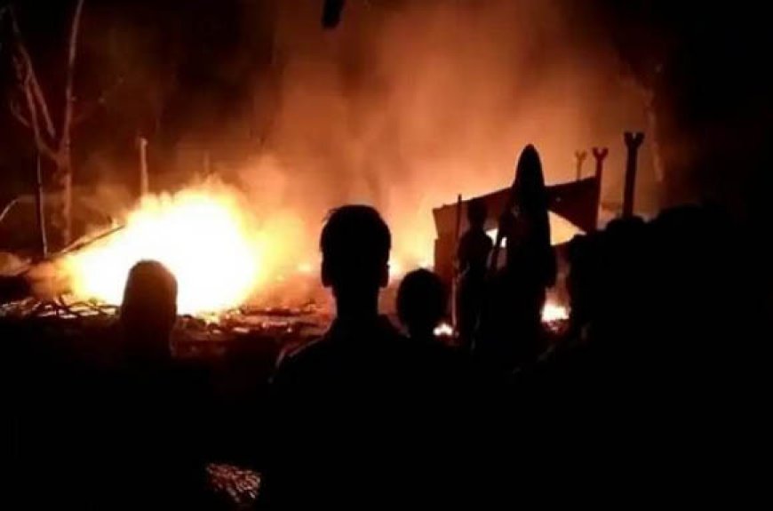 दर्दनाक हादसा : सिलेंडर फटने से घर में लगी आग : 4 बच्चों समेत जिंदा जले 6 लोग