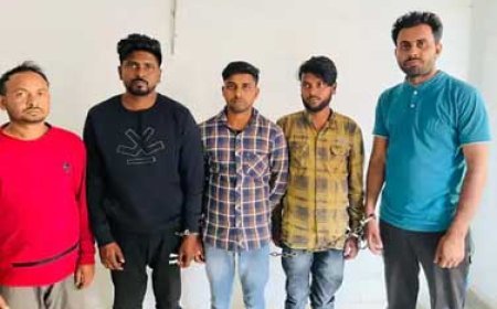 मकान में फर्जी कॉल सेंटर, लाखों का लगाया चूना:जामताड़ा गैंग के लड़के एजेंट बनकर करते थे खाता खाली, 5 अरेस्ट