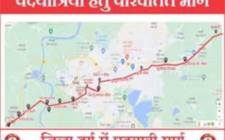 बम्लेश्वरी के दरबार जाने वाले भक्तों के लिए रूट तैयार:रायपुर की ओर से आने वाले पैदल यात्रियों के लिए बना रास्ता