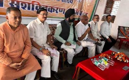 भिलाई जिला भाजपा का पूथ शसक्तीकरण अभियान को लेकर बैठक 