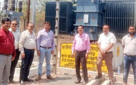 वीर सावरकर नगर विद्युत उपकेंद्र में 05 एम.व्ही.ए. का अतिरिक्त पॉवर ट्रांसफार्मर चार्ज