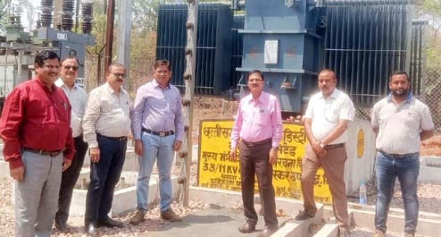 वीर सावरकर नगर विद्युत उपकेंद्र में 05 एम.व्ही.ए. का अतिरिक्त पॉवर ट्रांसफार्मर चार्ज