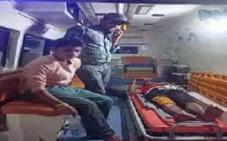 युवक के पेट में घुसा कांच , शराब लेकर जा रहे दो दोस्तों की बाइक ट्रक से टकराई