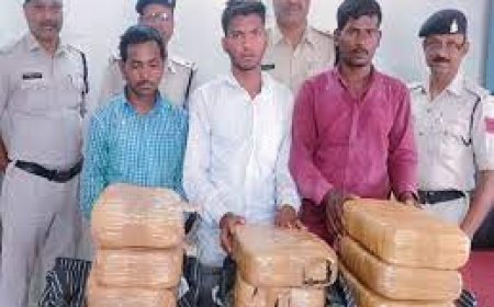 ट्रेन से गांजा तस्करी, 4 लाख का माल पकड़ाया:उत्तरप्रदेश के आरोपी कहीं ले जाने की फिराक में थे, मगर पहुंच गई पुलिस; 3 गिरफ्तार