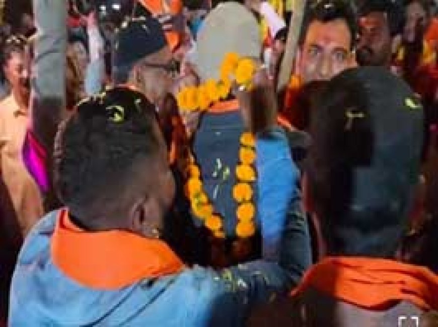 151 मंदिरों से निकली बजरंगबली की भव्य ध्वज यात्रा:डीजे की धुन में जमकर झूमे भक्त, झांकियां देखने उमड़ी भीड़