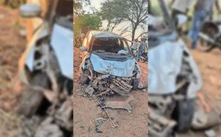 सड़क हादसा:पेड़ से टकराई कार, एक की मौत  दूसरा घायल, राजनांदगांव रेफर