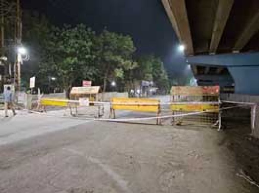 सुपेला ओवरब्रिज के नीचे सर्विस लेन को किया गया वनवे:डामरीकरण के कारण रूट को किया गया डायवर्ट, यात्रियों को हो रही परेशानी