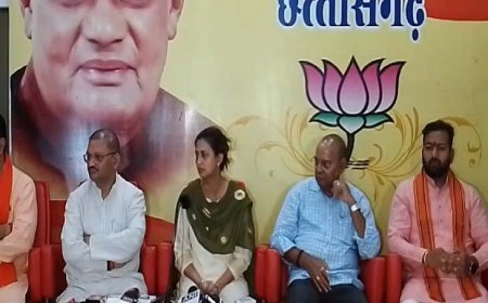मेरे पति की जेब में पुलिस ने पुड़िया डाली:पोर्टल संचालक की पत्नी ने BJP दफ्तर में ली प्रेस कॉन्फ्रेंस, पुलिस ने कहा था- ड्रग्स मिली है