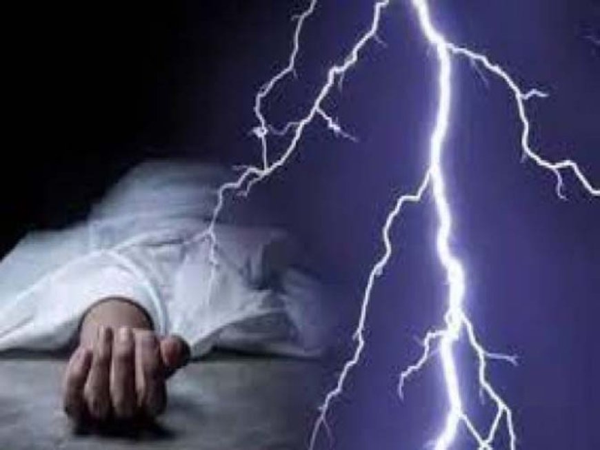 गाज गिरने से 3 लोगों की मौत:4 महिलाएं गंभीर रूप से झुलसीं, बारिश से बचने के लिए पेड़ के नीचे खड़े थे सभी