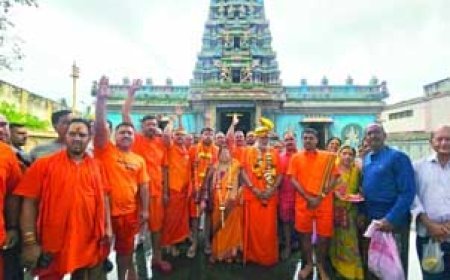 हर-हर महादेव के जयघोष के साथ पूर्व मंत्री प्रेमप्रकाश पाण्डेय के नेतृत्व में कांवरियों का जत्था बैजनाथ धाम के लिए हुए रवाना