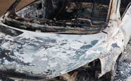 रायपुर में कार के अंदर जिंदा जल गया ट्रांसपोर्टर:सड़क हादसे के बाद लगी थी आग