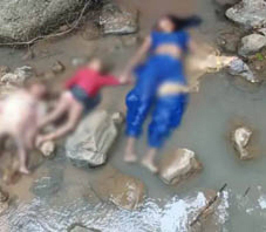 नदी में मिली महिला और 2 बच्चों की लाश:आस-पास के लोगों ने देखा शव, कूदकर जान देने की आशंका