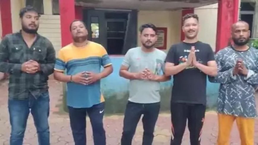 तलवार से केक काटते हुए विडियो वायरल किया, पुलिस ने पांच लोगों को गिरफ्तार किया...