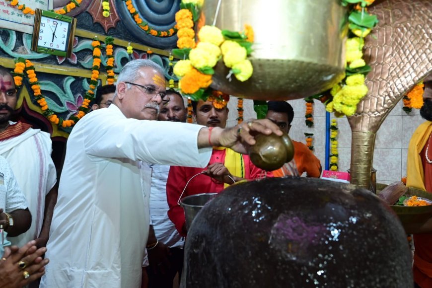 मुख्यमंत्री  कौही के प्राचीन शिव मंदिर में जलाभिषेक किया