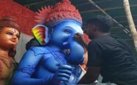 रायपुर में गणेश स्थापना का इतिहास 125 साल से अधिक:15 हजार से ज्यादा प्रतिमाएं होंगी विराजमान, देर रात तक चल रहा सजाने का काम