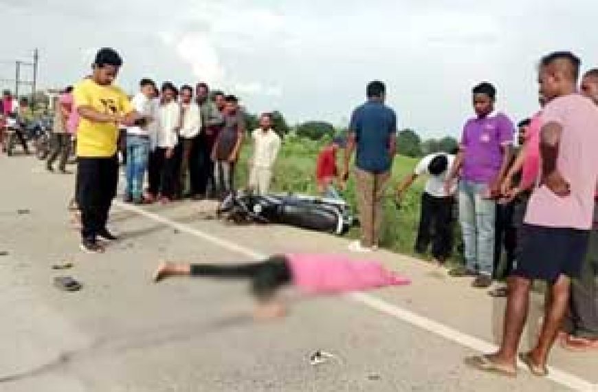 ट्रैक्टर से कुचला युवक का सिर:एक की मौत, दूसरे की हालत नाजुक; नशे में दौड़ा रहे थे तेज रफ्तार बाइक