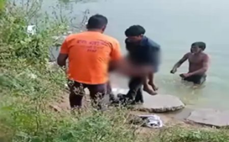 तालाब में 7 साल के बच्चे की डूबने से मौत:स्कूल से लंच टाइम में 3 बच्चें गए थे तालाब में नहाने, डूबते हुए चिल्लाने पर महिला ने देखा