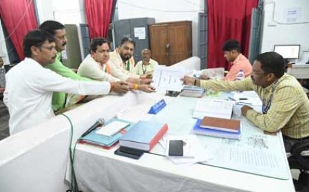 दुर्ग जिले में आज  15 नामांकन जमा हुए 16 ने नामांकन खरीदा.....