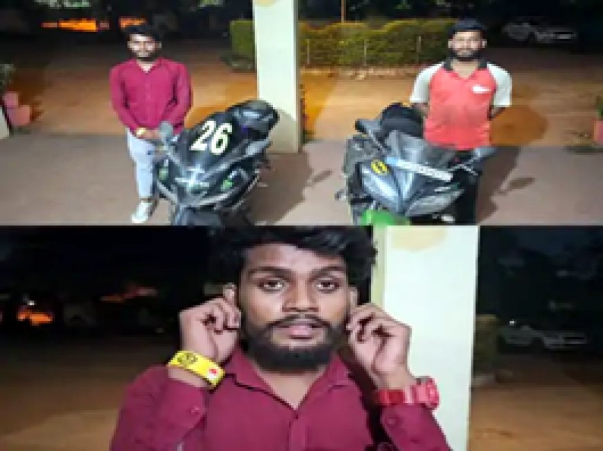 रायपुर में चलती बाइक से चिंगारी निकालने का VIDEO:रफ्तार में गाड़ी को सड़क पर झुकाया, निचला हिस्सा टच होते ही हुई स्पार्किंग