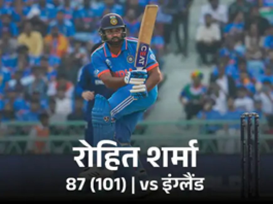 IND-ENG वर्ल्ड कप मैच:भारत ने गंवाया 7वां विकेट, रोहित-जडेजा के बाद शमी भी आउट; स्कोर 195 रन