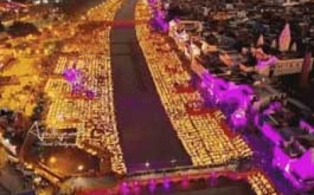 अयोध्या में 22 लाख दीये जलाने का रिकॉर्ड बना:2 ड्रोन से की गई गिनती; 84 लाख के ग्रीन पटाखों से 23 मिनट आतिशबाजी