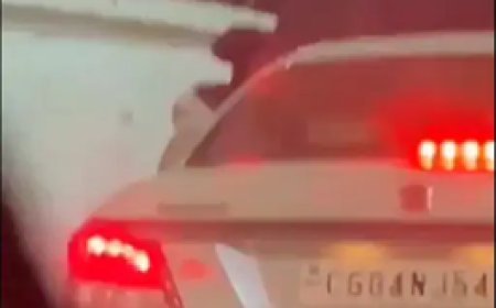 युवक को खिड़की से लटकाकर 3 KM चलाई कार VIDEO:दुर्ग में रास्तेभर मदद के लिए चिल्लाता रहा, बाइक को टक्कर मारने से हुआ विवाद