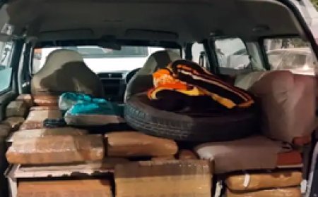 एम्बुलेंस में मरीज नहीं 364 किलो गांजा लेकर जा रहा था बदमाश, स्ट्रेचर पर रखा था 36 लाख का माल