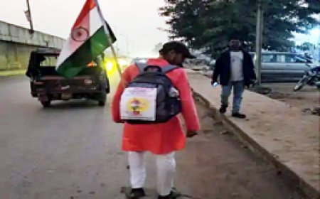 भारत भ्रमण पर निकला युवक, मुख्यमंत्री से मिलकर अयोध्या जाएगा, 3 दिन में भिलाई पहुंचा....