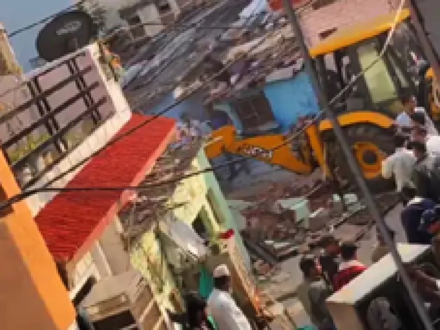 ब्रेकिंग न्यूज : BJP नेता की हथेली काटने वालों के घर बुलडोजर चला:भोपाल में 5 आरोपियों के 3 मकान ढहाए...