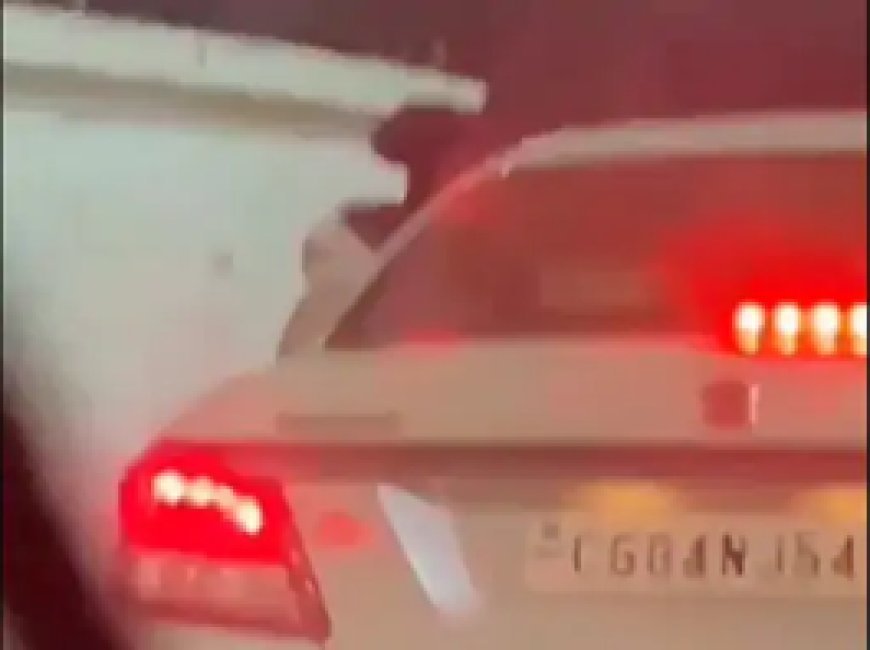 युवक को खिड़की से लटकाकर 3 KM चलाई कार VIDEO:दुर्ग में रास्तेभर मदद के लिए चिल्लाता रहा, बाइक को टक्कर मारने से हुआ विवाद