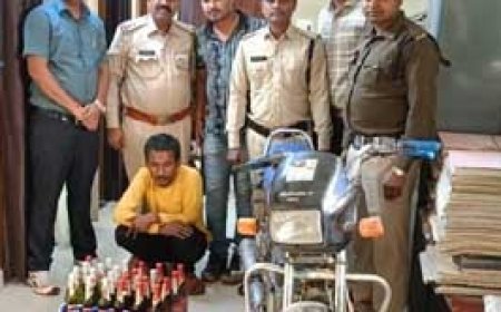 आबकारी विभाग कीकार्यवाही- 18 लीटर अवैध बीयर समेत दोपहिया वाहन जप्त