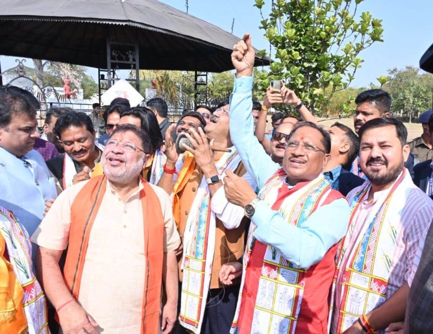 मुख्यमंत्री विष्णु देव साय ने पतंग उड़ाकर ‘‘पतंग उत्सव‘‘ का किया शुभारंभ