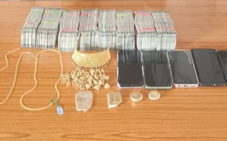 स्कार्पियों से 50 लाख कीमत के सोने के टुकड़े, सोने के ज्वेलरी और 19.50 लाख रुपए नगदी बरामद