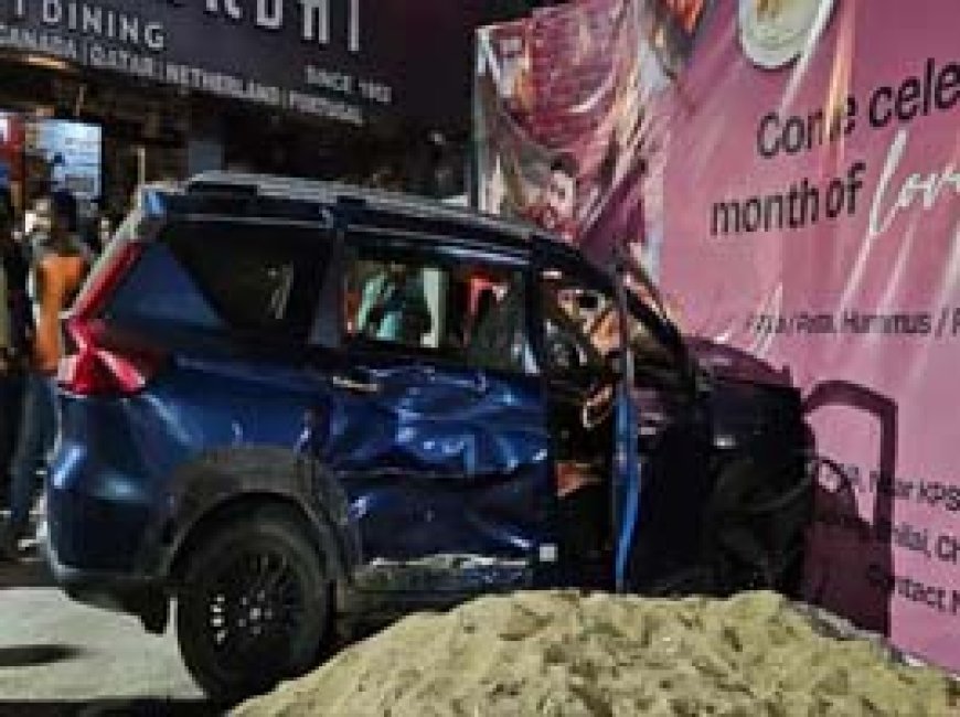 120 किलोमीटर की रफ्तार में SUV ट्रांसफार्मर में ठोकी:कैशाल पर्वत खाना पैक कराने पहुंचे भाई बहन को मारी टक्कर
