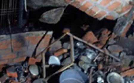 सिलेंडर ब्लास्ट, 5 लोग जिंदा जले, 4 गंभीर:मरने वालों में पति-पत्नी और 3 बच्चे...