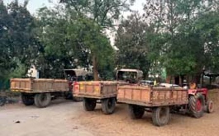 धड़ल्ले से रेत का अवैध उत्खनन:जिला प्रशासन ने 2 दिनों में 20 गाड़ियों को किया जब्त