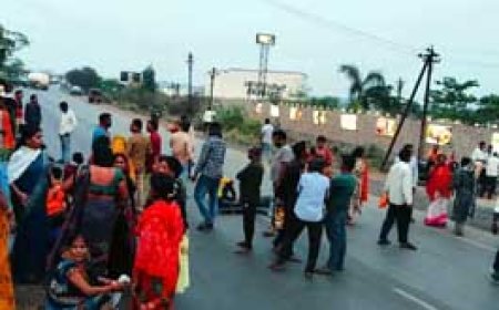 होटल के केयरटेकर का मिला शव, परिजनों ने किया चक्काजाम....दुर्ग-राजनांदगांव मार्ग रहा बाधित