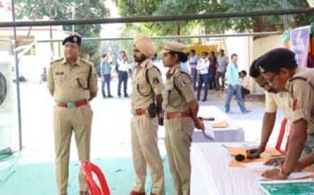 शांतिपूर्ण मतदान प्रक्रिया संपन्न कराने हेतु 07 राजपत्रित पुलिस अधिकारियो क़े नेतृत्व मे 2200 से अधिक की संख्या मे सुरक्षा बल जिले मे रहेगा तैनात
