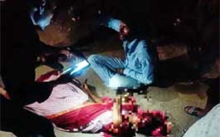 नंदिनी में सड़क हादसे में मां-बेटे की मौत, पति घायल.....अज्ञात वाहन ने बाइक सवारों को मारी टक्कर...