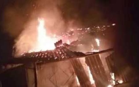 किराना दुकान में पेट्रोल बेचना भारी पड़ा, लगी भीषण आग....