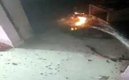 गैस सिलेंडर फटने से लगी आग, बाल-बाल बचा परिवार....घर में चाय बनाते समय हुआ हादसा, किचन का सामान जलकर खाक...