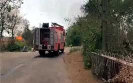 दुर्ग के एरोड्रम में लगी भीषण आग....रनवे के आसपास करीब 50 एकड़ झाड़ियों में फैली आग, फायर ब्रिगेड ने पाया काबू