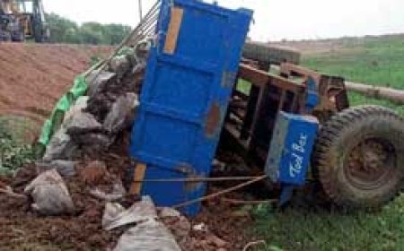 ट्रैक्टर ने पति-पत्नी को कुचला, मौत.......नाती के साथ मॉर्निंग वॉक पर निकले थे दंपती....