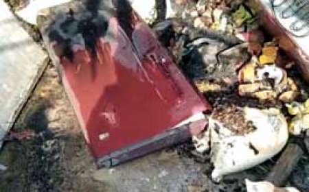 बम की तरह फटा फ्रिज का कंप्रेसर.....तापमान 46 डिग्री के पार, ब्लास्ट से घर में लगी आग, सब कुछ जलकर राख