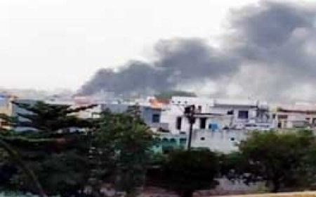 रायपुर की फोम फैक्ट्री में आग......2 महिला कर्मचारियों की मौत, 2 ने भागकर बचाई जान; फायर ब्रिगेड ने पाया काबू