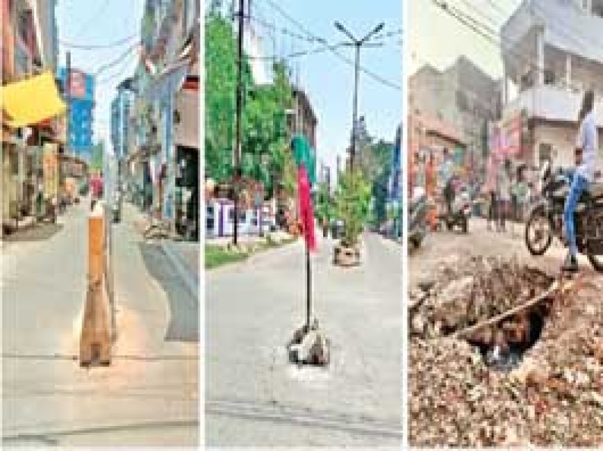 हादसों का शिकार हो रहे लोग......शहर की सड़कों पर मेन होल खुले, चार महीने पहले कहा एक भी नहीं दिखेगा....
