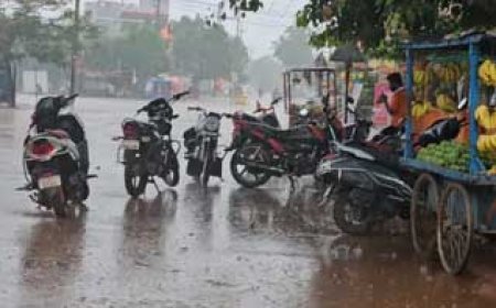 दुर्ग में जोरदार बारिश से गिरा तापमान, बढ़ी ठंड.....आधे घंटे की बरसात से खुली निगम की पोल...