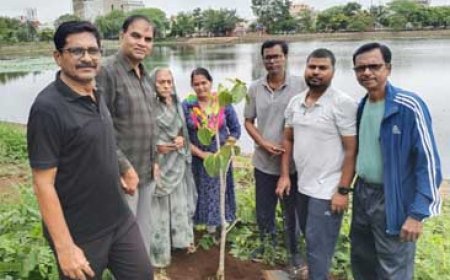 "एक पेड़ मां के नाम" अभियान के तहत रानी आवंतीबाई सरोवर   मे वृक्षारोपण किया गया