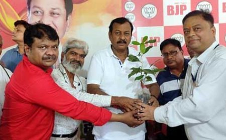 " एक पेड़ , मां के नाम "  अभियान के अन्तर्गत पर्यावरण मित्र समिति द्वारा सांसद विजय बघेल से मुलाकात की तथा पौधा भेंटकर सांसद का अभिवादन किया्