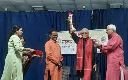 संस्कार भारती दुर्ग जिला इकाई का श्री नटराज पूजन तथा गुरु पूर्णिमा उत्सव  कृष्णा पब्लिक स्कूल में संपन्न